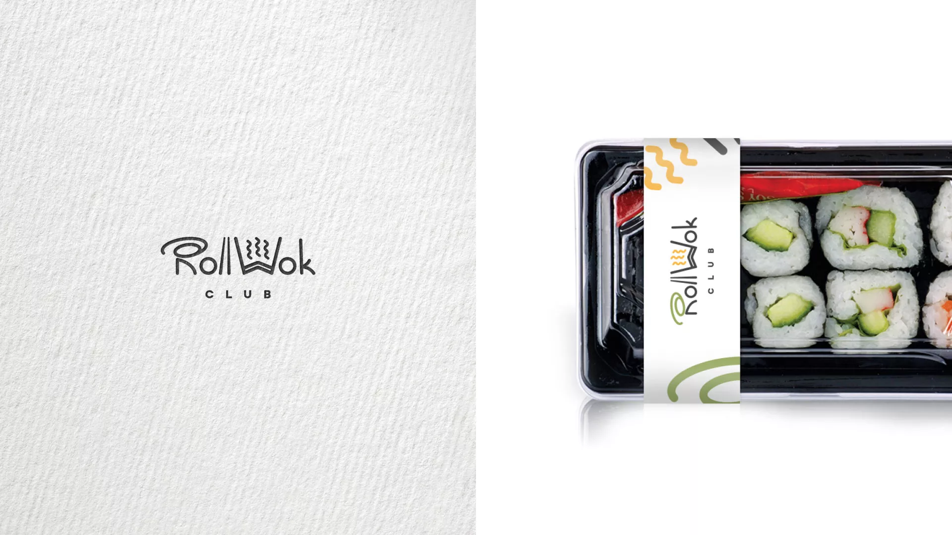 Разработка логотипа и фирменного стиля суши-бара «Roll Wok Club» в Кяхте